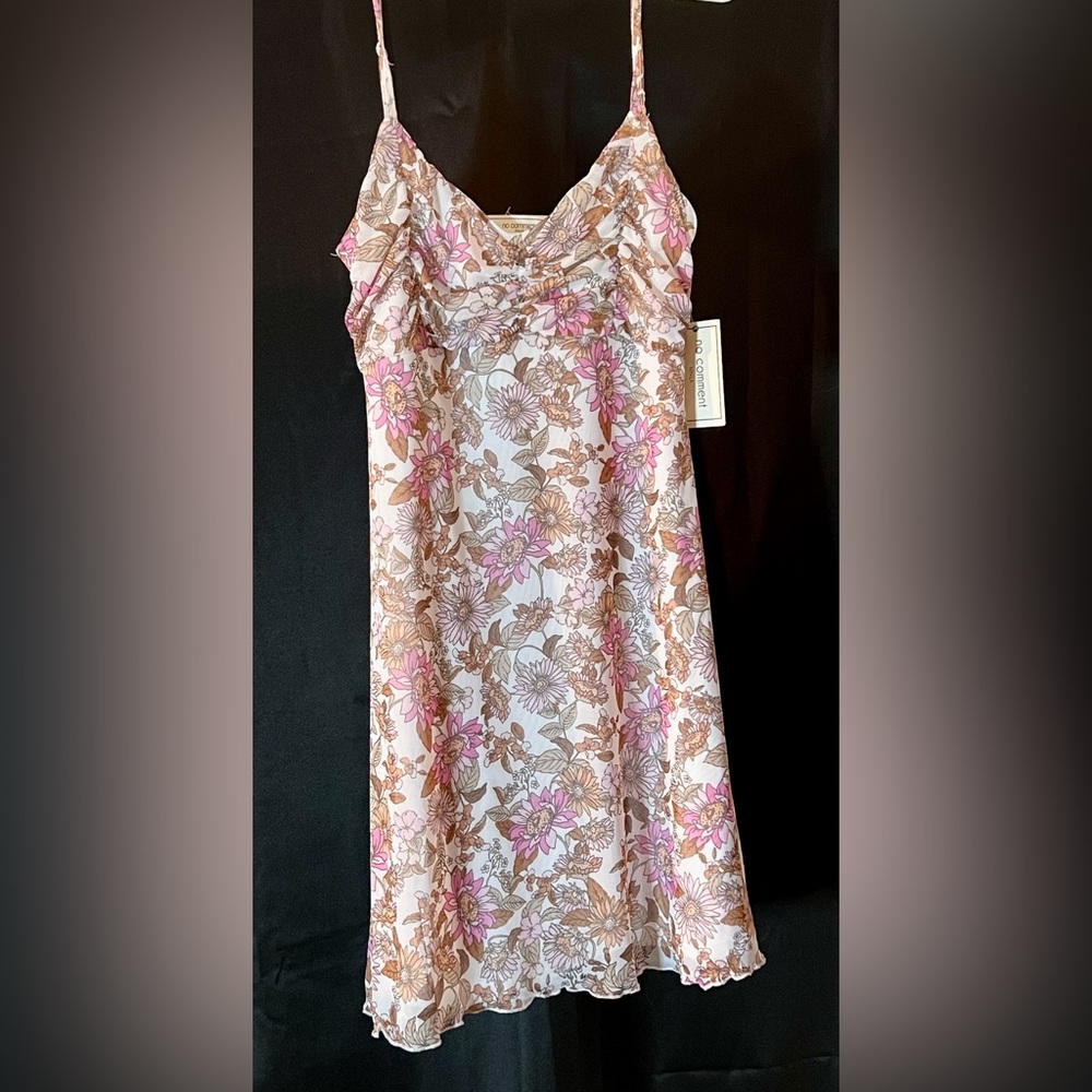 NWT No Comment floral print multicolored dress. Women’s L. - Picture 3 of 8